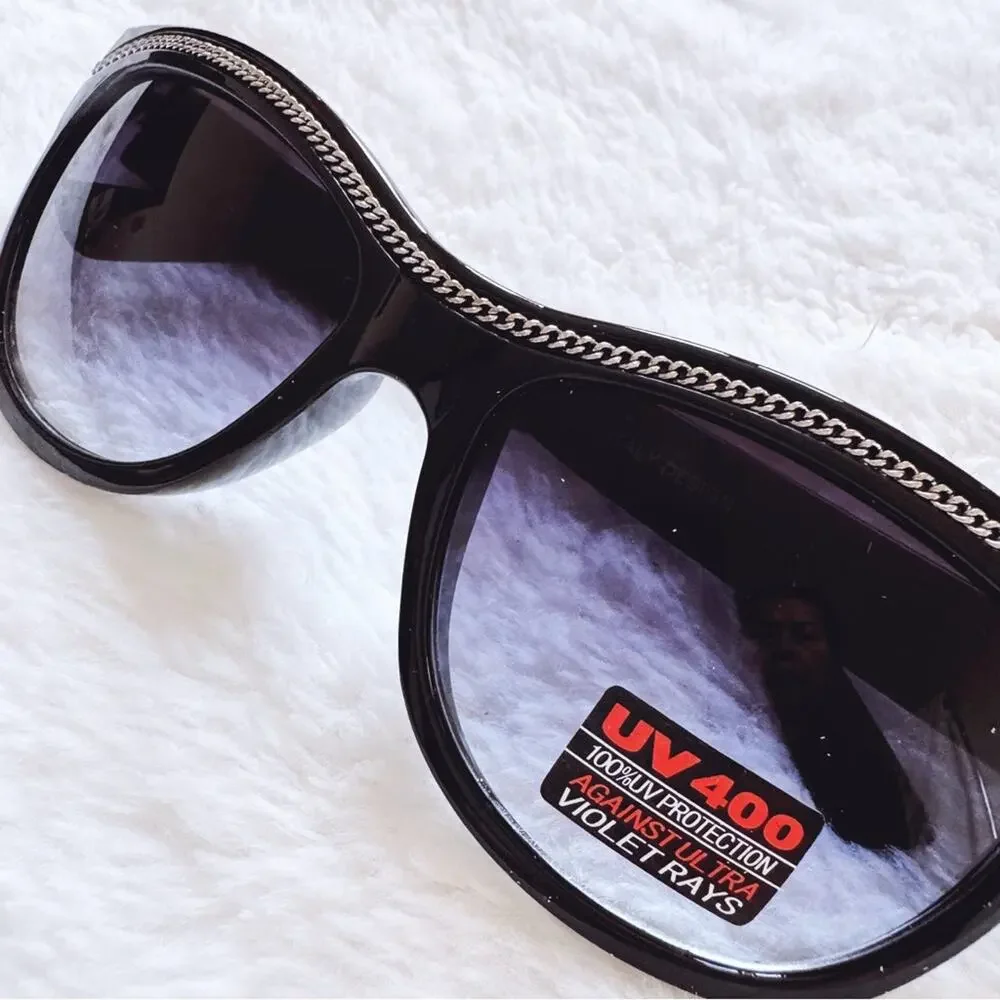Rina Black w/Silver Accent Sunglasses - Picture 2 of 13